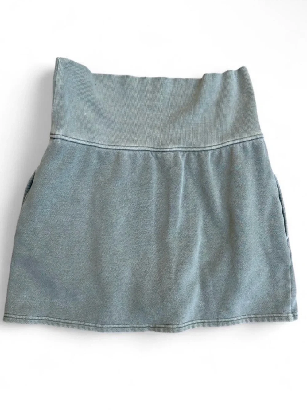 Victoria’s Secret PINK sage green skort pockets sweatshirt hi rise w/ pockets M